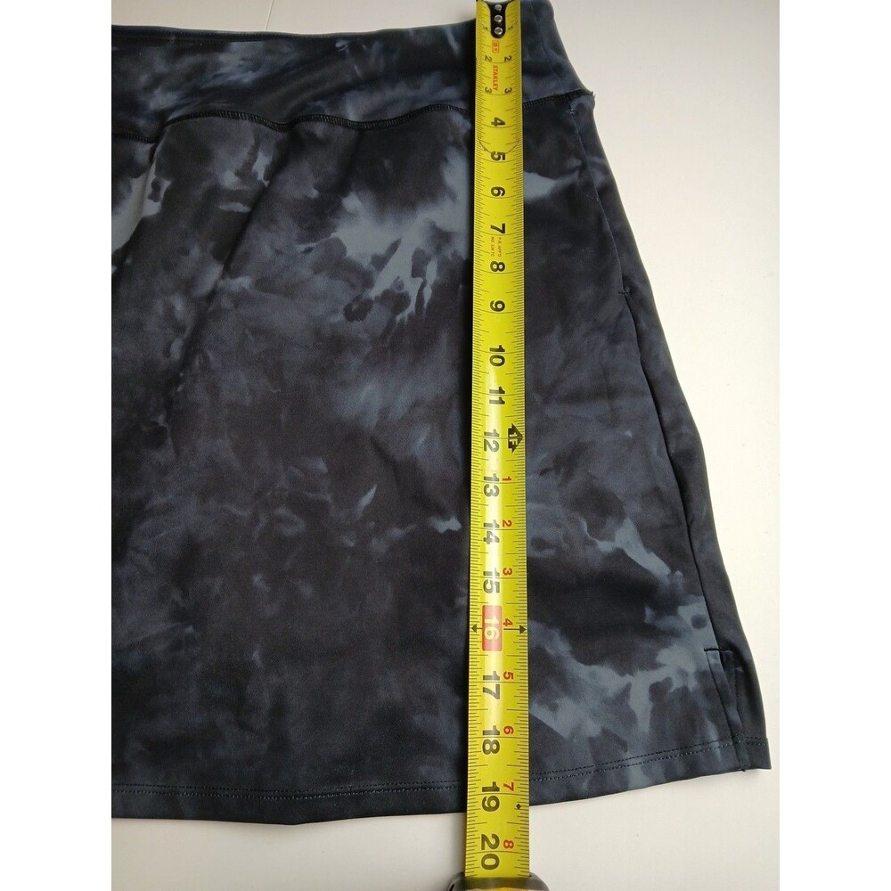 Viddia Athletic Skort Tie Dye Black/Gray Size Large Modest Stretch 19" Length - Picture 11 of 11